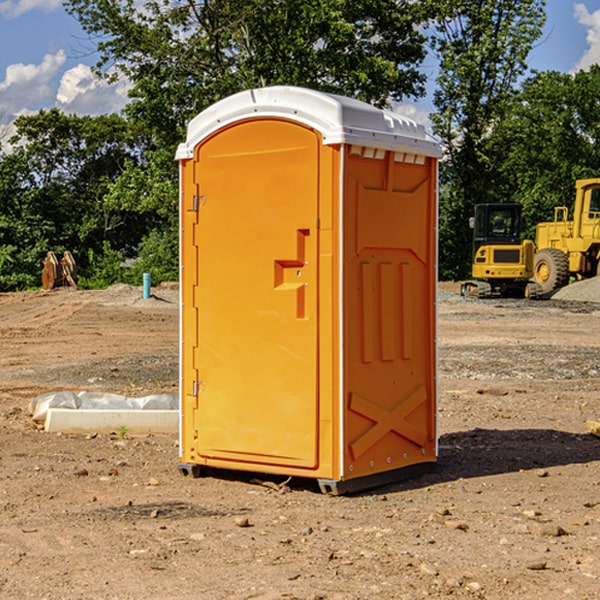 how often are the porta potties cleaned and serviced during a rental period in Dayton